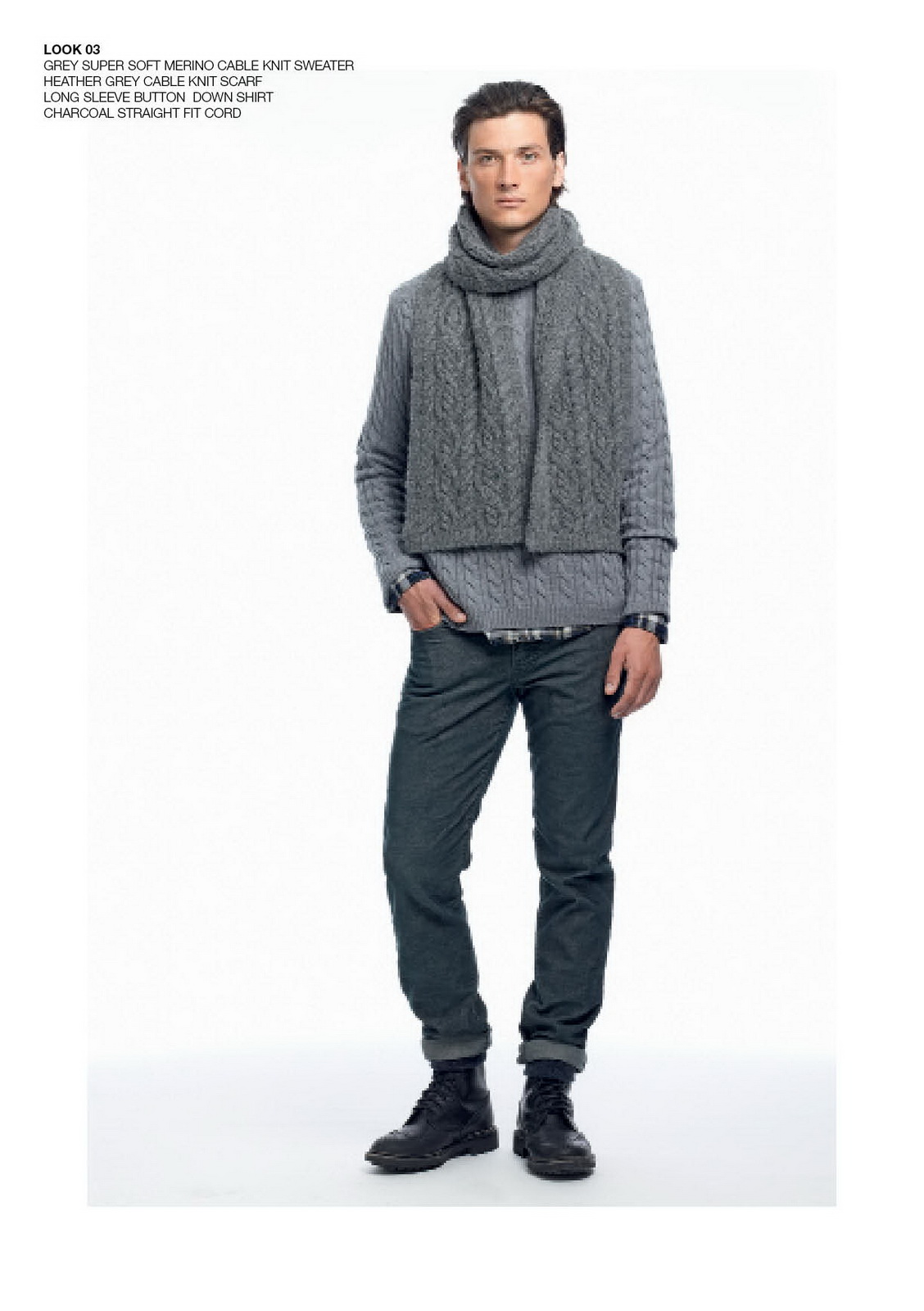 Cable sweaters + Original Fit Denim 針織毛衣 +直筒修身牛仔褲 2