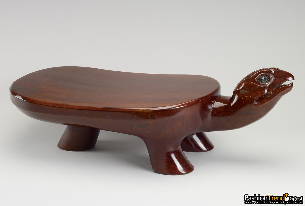 Ceremonial Turtle Stool presented to The Queen by the Government and People of the Commonwealth of the Bahamas, October 1975. 